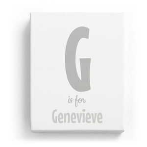 G is for Genevieve - Cartoony