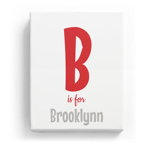 B is for Brooklynn - Cartoony