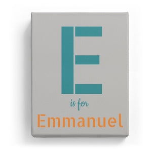 E is for Emmanuel - Stylistic