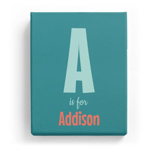 A is for Addison - Cartoony