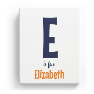 E is for Elizabeth - Cartoony