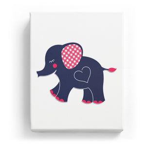 Elephant with a Heart - No Background (Mirror Image)