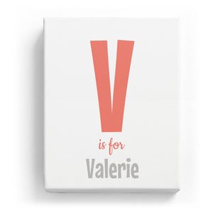 V is for Valerie - Cartoony