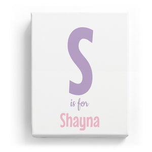 S is for Shayna - Cartoony