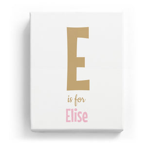 E is for Elise - Cartoony