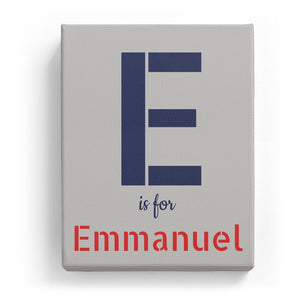 E is for Emmanuel - Stylistic