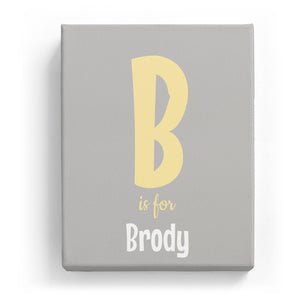 B is for Brody - Cartoony