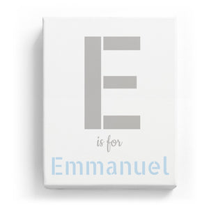 E is for Emmanuel - Stylistic