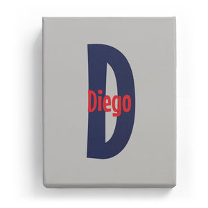 Diego Overlaid on D - Cartoony