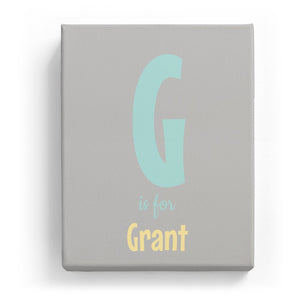 G is for Grant - Cartoony